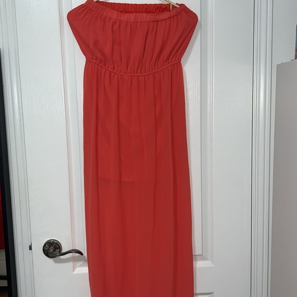 SALMON PINK, TUBE DRESS WITH INSERT SIZE SMALL - Picture 3 of 3